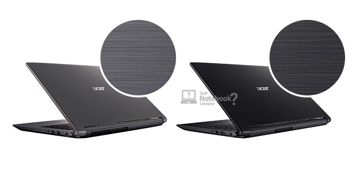 Linha Acer Aspire 3 diferenças cores A315-41 cinza escuro preto