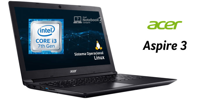 Acer Aspire A315-53-333H, Core i3-7020U, RAM 4 GB