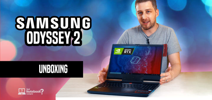 Unboxing Notebook Gamer Samsung Odyssey 2 NOVO com 9a Intel Core