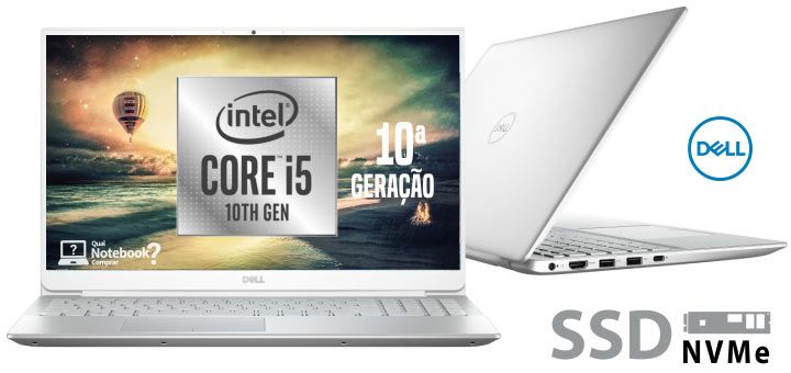 Notebook Ultrafino Dell Inspiron 5590 com processador core i5 decima geracao