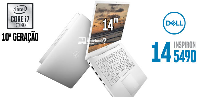 Notebook tela 14 Ultrafino Dell Inspiron 5490 brasil prata Core i7