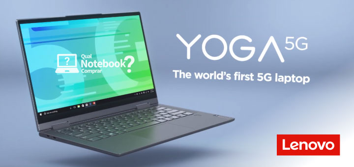 Lenovo Yoga 5G notebook 5G processador ARM e bateria para dia todo