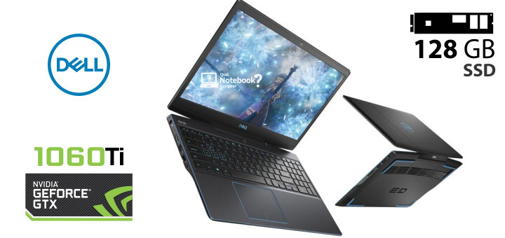 Notebook Dell G3-3590-U30P SSD 128 GB GTX 1660Ti tela full hd ips