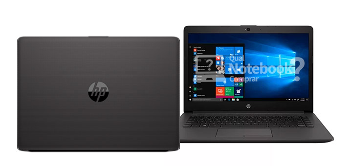 Notebook HP 246 G7 design discreto e elegante processador Intel