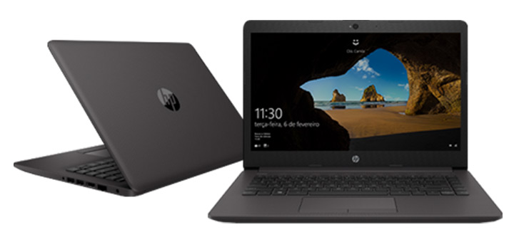 Notebook HP 246 G7 preto compacto