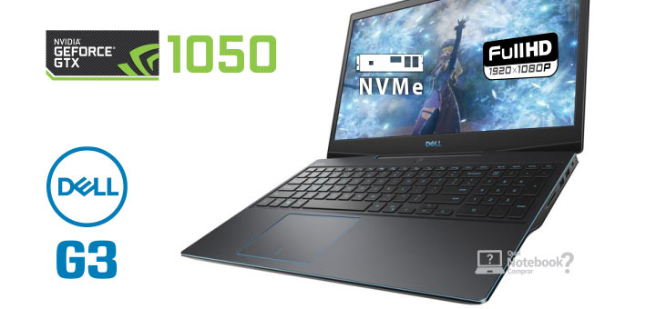 Notebook Dell G3-3590 com ssde e GTX 1050 versao 2020