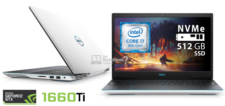 Notebook Gamer Dell G3-3590 cor branca core i7 e ssd 512 gb