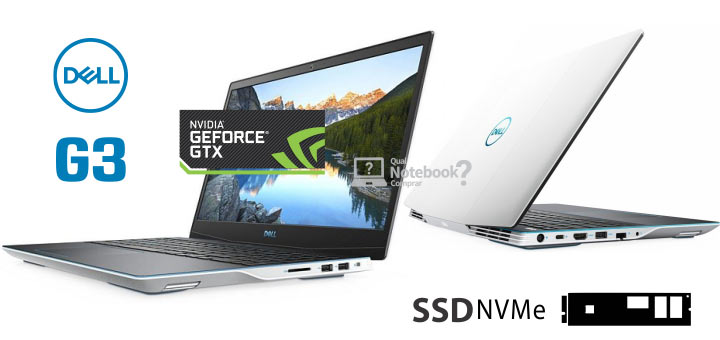 Notebook Gamer Dell branco G3-3590 com placa GTX geforce