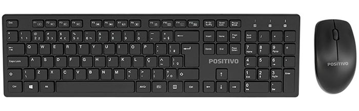 teclado e mouse positivo do kit union