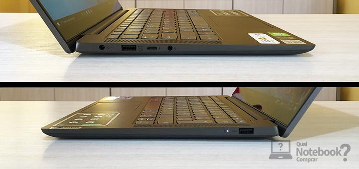 Lenovo Yoga S740 portas conexões entradas saidas