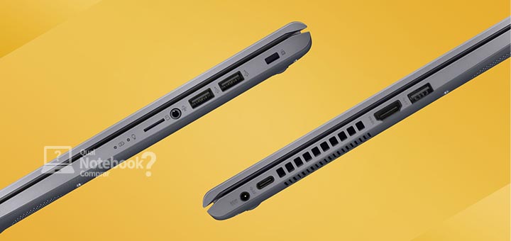 ASUS X509 e M509 portas e conectividade USB-C HDMI