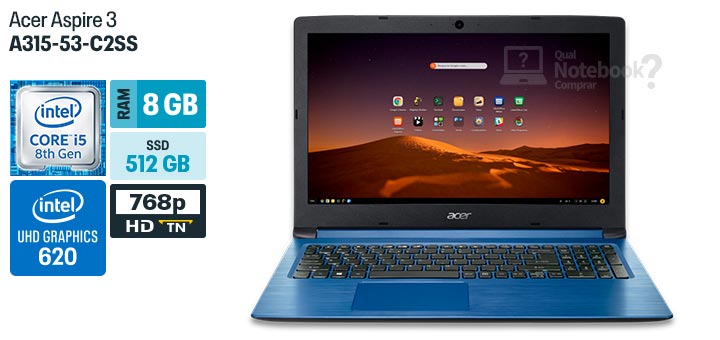Acer Aspire 3 A315-53-C2SS especificacoes tecnicas ficha tecnica configuracoes