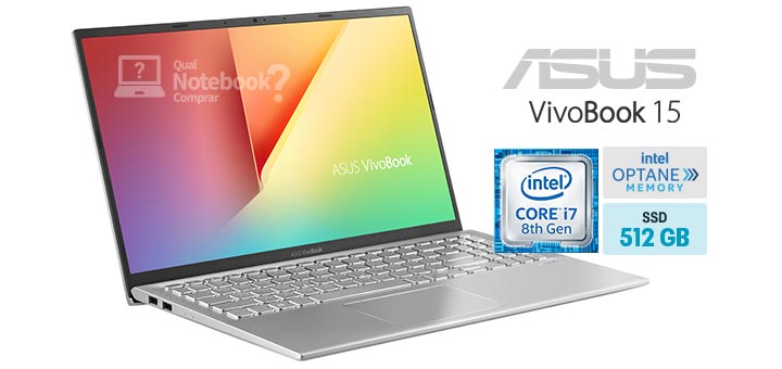 ASUS VivoBook 15 X512FJ-EJ553T capa Core i7 8th RAM 8 GB Intel Optane 32 GB SSD 512 GB