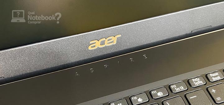 Acer Aspire 3 A315-42G-R6FZ detalhe teclado marca baixo relevo