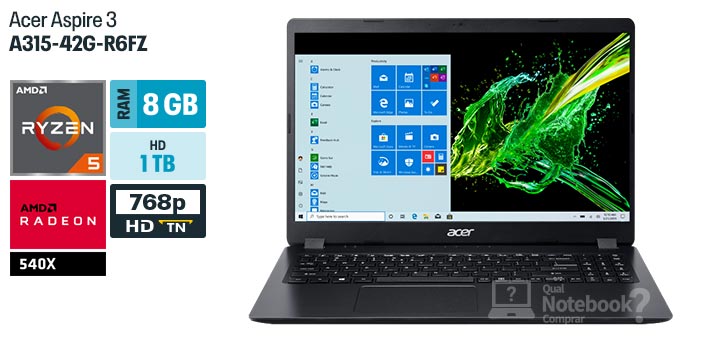 Acer Aspire 3 A315-42G-R6FZ especificacoes tecnicas ficha tecnica configuracoes