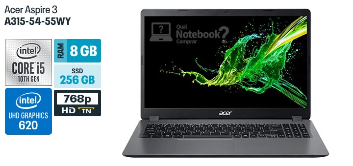 Acer Aspire 3 A315-54-55WY especificacoes tecnicas ficha tecnica configuracoes
