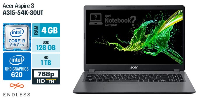 Acer Aspire 3 A315-54K-30UT especificacoes tecnicas ficha tecnica configuracoes