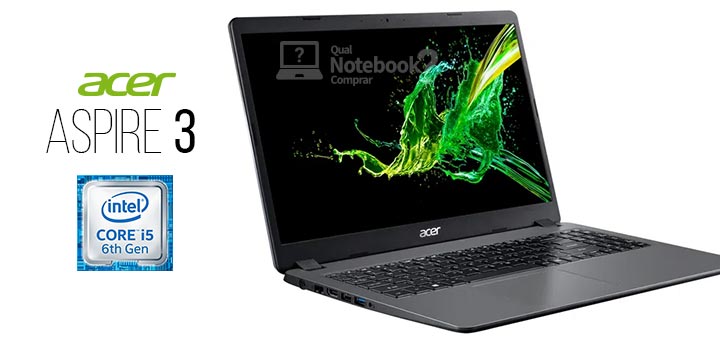 Acer Aspire 3 A315-54K-53ZP capa Intel Core i5 sexta geracao 4 GB RAM 1 TB HD