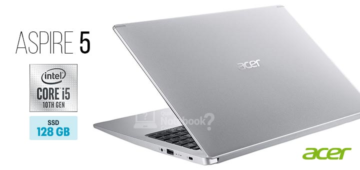 Acer Aspire 5 A515-54-542R capa Intel Core i5 decima geracao SSD 128 GB HD 1 TB