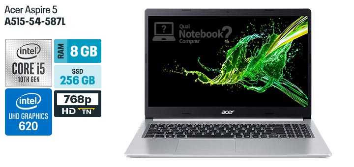 Acer Aspire 5 A515-54-587L especificacoes tecnicas ficha tecnica configuracoes