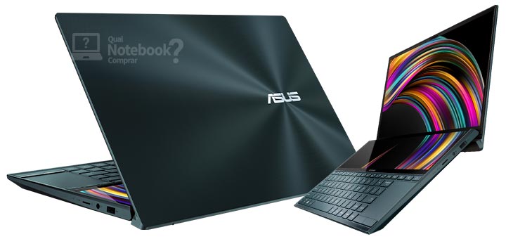 ASUS ZenBook Duo UX481FL-HJ140T visao geral design acabamento