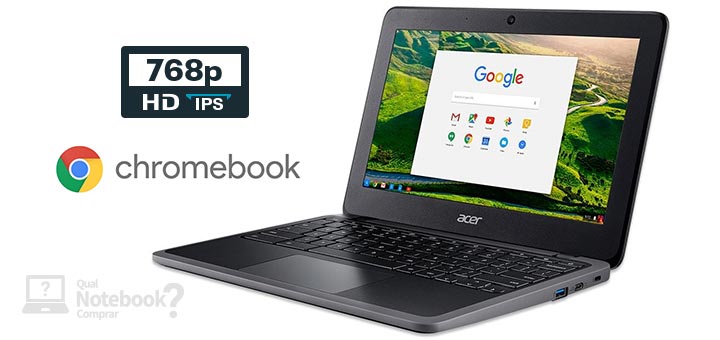 Acer Chromebook C7 C733-C6M8 capa Intel Celeron RAM 4 GB Flash eMMC 32 GB HD IPS