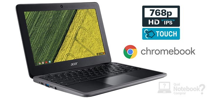 Acer Chromebook C7 C733T-C2HY capa Intel Celeron RAM 4 GB Flash eMMC 32 GB HD IPS Touchscreen
