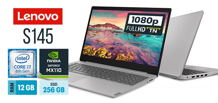 Lenovo IdeaPad S145 81S90000BR capa Intel Core i7 RAM 12 GB SSD 256 GB Full HD GeForce MX110