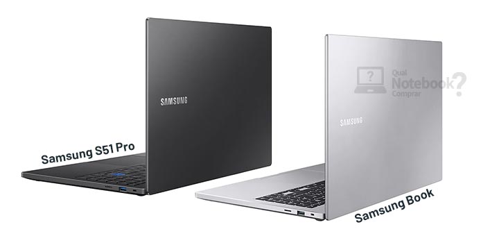 Samsung Book comparativo S51 pro design inspiracao