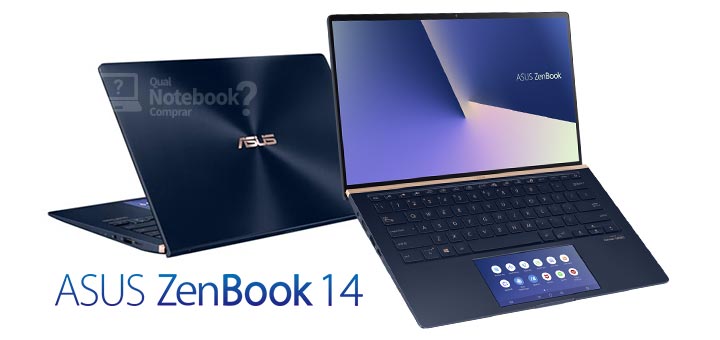 ASUS ZenBook 14 UX434FAC Azul visao geral design acabamento