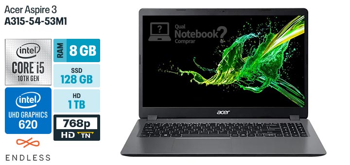 Acer Aspire 3 A315-54-53M1 especificacoes tecnicas ficha tecnica configuracoes