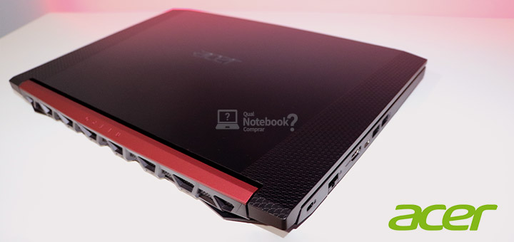 Review Acer Nitro 5 AN515-54 tampa design visual dobradiça saidas ar