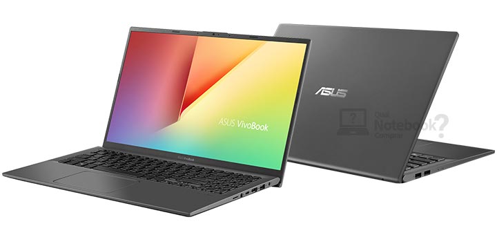 ASUS VivoBook 15 X512 cinza escuro acabamento