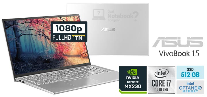 ASUS VivoBook 15 X512FJ-EJ556T Core i7 10th RAM 8 GB SSD 512 GB Optane 32 GB GeForce MX230 Full HD