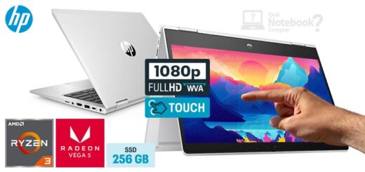 HP ProBook x360 435 G7 18Z97LA capa Ryzen 3 4th RAM 8 GB SSD 256 GB Radeon Vega 5 Full HD UWVA 13 polegadas touchscreen