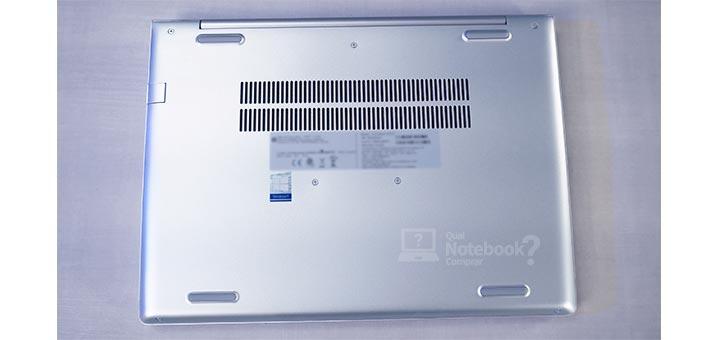 Unboxing HP ProBook 445 G7 parte inferior upgrades ventilacao