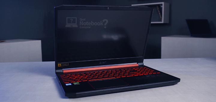 Acer Aspire Nitro 5 AN515-43 com AMD design acabamento visual