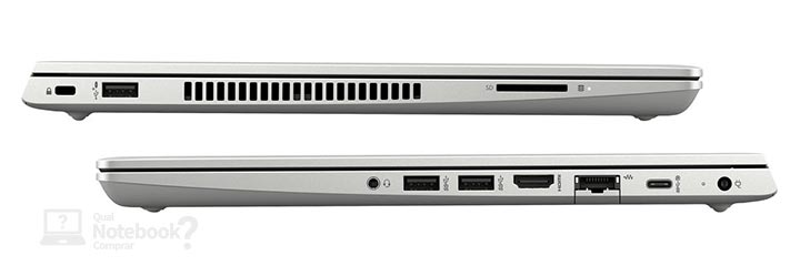 HP ProBook 400 Series G7 portas conexoes entradas saidas