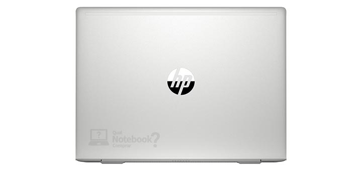 HP ProBook 400 Series G7 tampa prata fosca aluminio logotipo brilhante