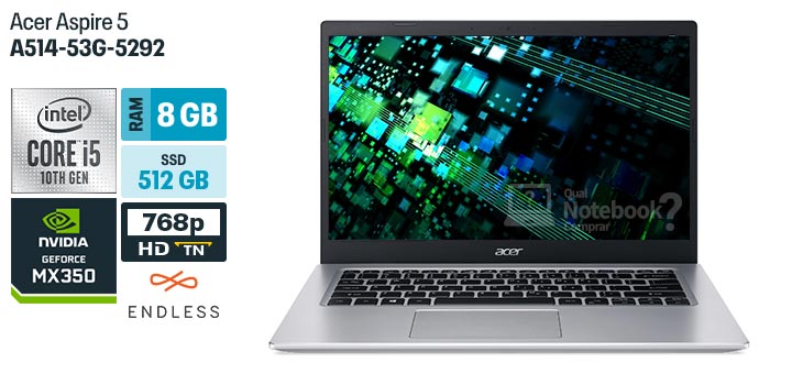 Acer Aspire 5 A514-53G-5292 especificacoes tecnicas ficha tecnica configuracoes
