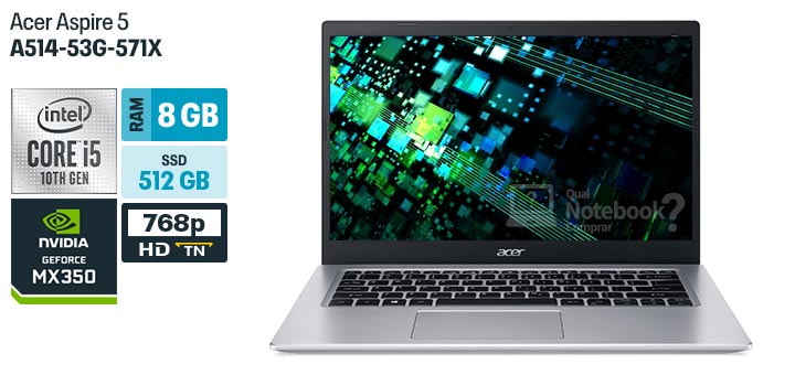 Acer Aspire 5 A514-53G-571X especificacoes tecnicas ficha tecnica configuracoes