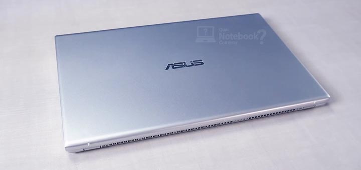 ASUS VivoBook 15 X512JP design visual acabamento tampa plastico