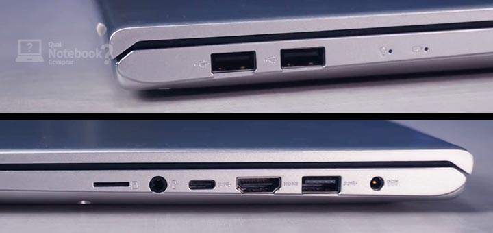 ASUS VivoBook 15 X512JP portas conexoes entradas saidas HDMI USB-C