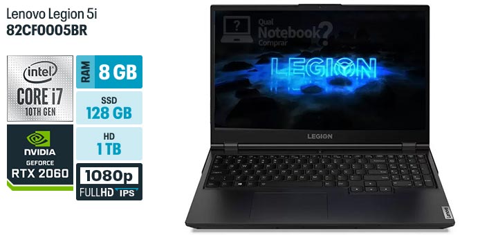 Lenovo Legion 5i 82CF0005BR especificacoes tecnicas ficha tecnica configuracoes