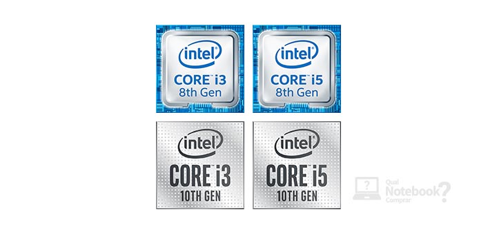 Processadores Intel Core i3 Core i5 oitava e decima geracao