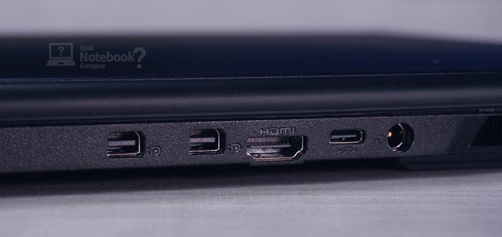 Unboxing NAVE Estelar entradas saidas de video parte traseira HDMI DisplayPort