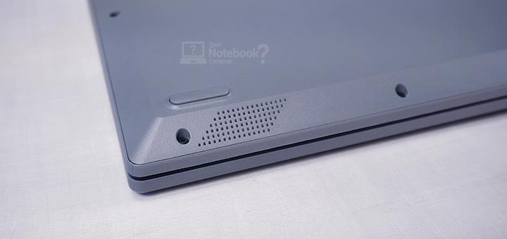 Review Lenovo IdeaPad S145 82DJ0000BR audio alto-falantes parte inferior Notebook