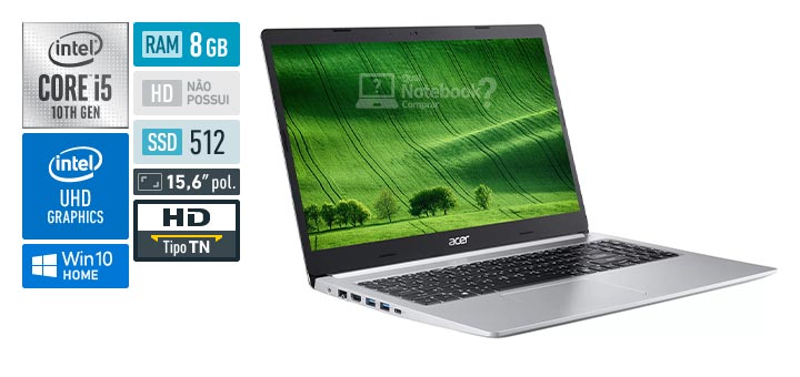 Acer Aspire 5 A515-55-50MZ Intel Core i5 10th RAM 8 GB SSD 512 GB