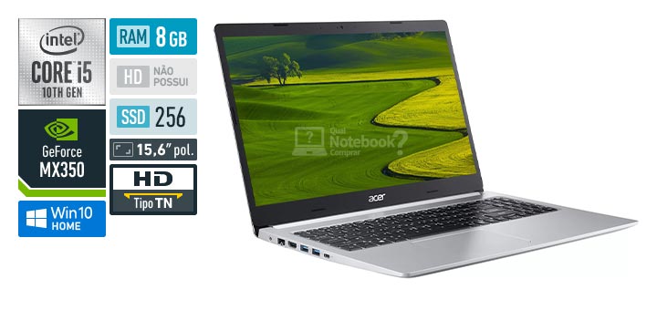 Acer Aspire 5 A515-55G-51HJ Intel Core i5 10th RAM 8 GB SSD 256 GB Nvidia GeForce MX350