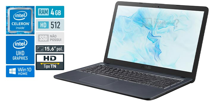 ASUS VivoBook X543MA-GQ1300T Intel Celeron RAM 4 GB HDD 512 GB